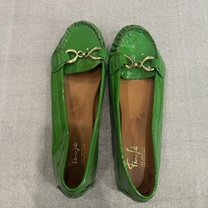 [10.5]Franco Sarto A Milicent Green Patent Leather Flat Loafer